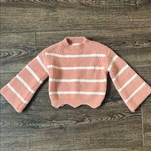 3T Flare Pink Stripe Sweater